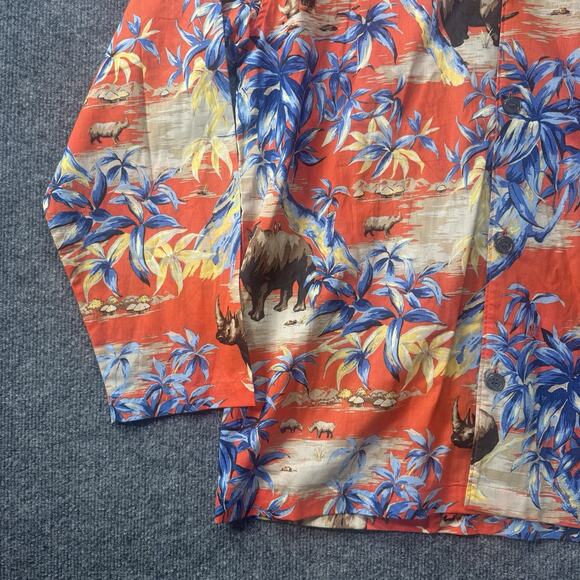 Authentic Polo Ralph Lauren Mens AOP Safari Print Sleepwear Pajama Shirt L NWT - Picture 3 of 10